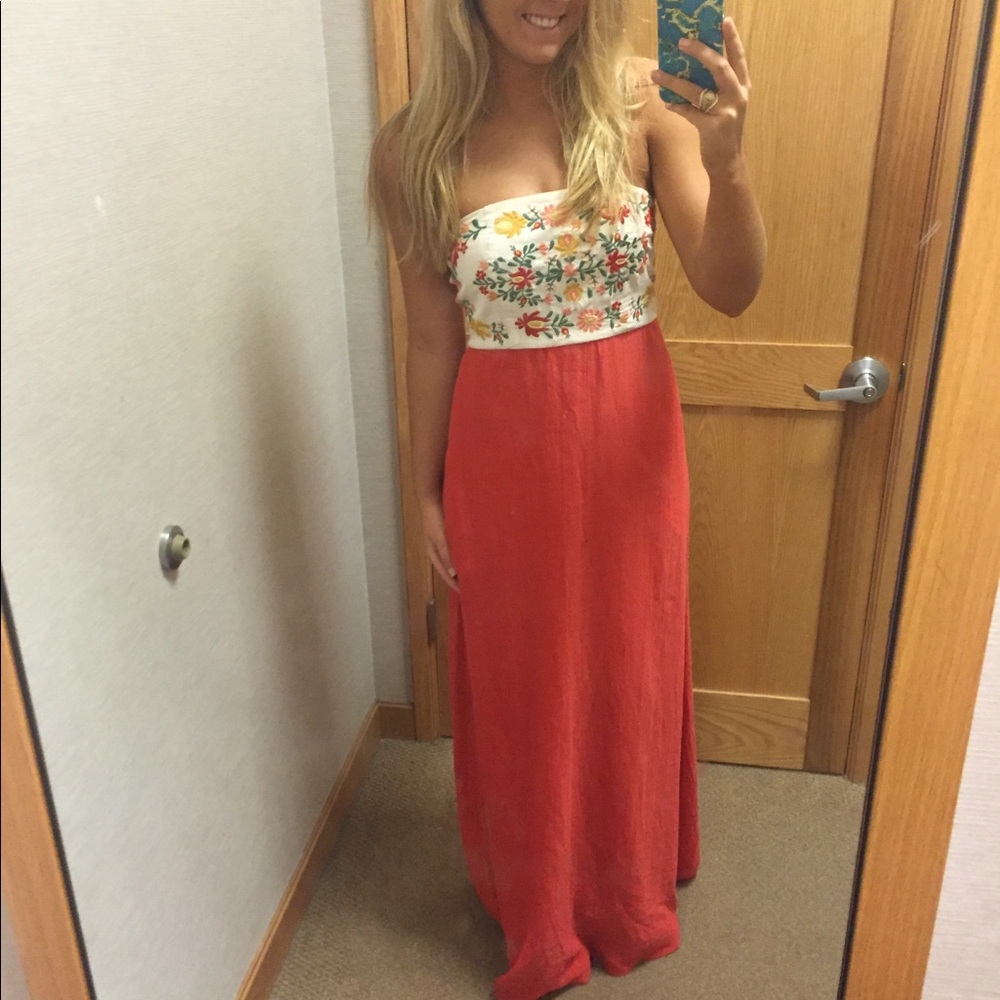 Embroidered Maxi Dress